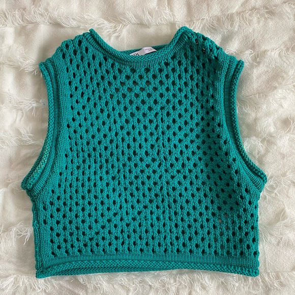 Zara Tops Zara Crochet Knit Top Poshmark